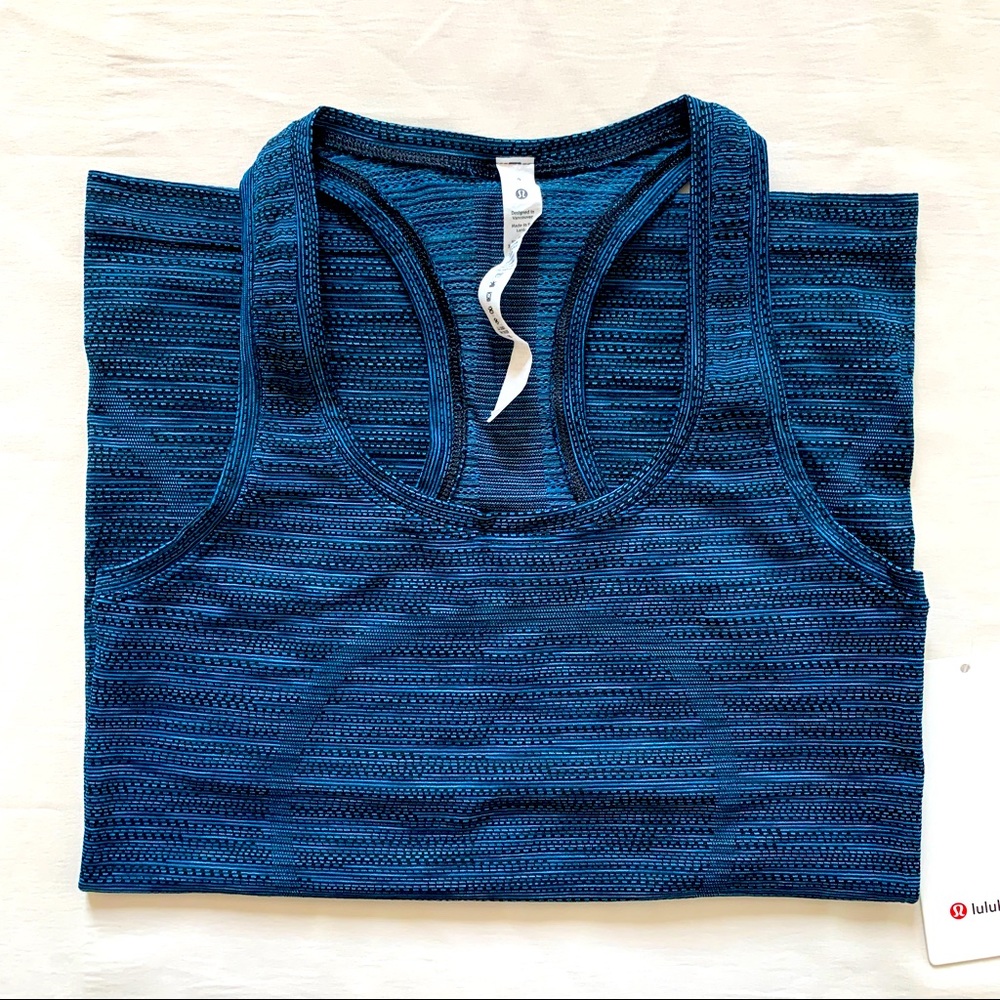 Lululemon Turquoise Tide Stripe Swiftly RB Tank 4